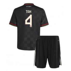 Lacne Dětský Futbalové dres Bayern Munich Jonathan Tah #4 2025-26 Krátky Rukáv - Tretina (+ trenírky)